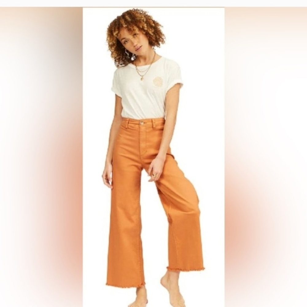 Billabong Peach Wide-Leg Trousers